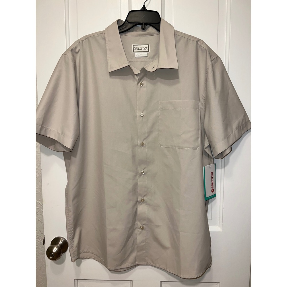 NWT Marmot Mens AirExchange UPF 40 SS Shirt Birch Bark XL M16114-24379